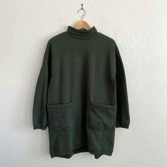 Tuckernuck Pomander Place Porter Sweatshirt Dress Forest Green Turtleneck Small - Picture 4 of 9